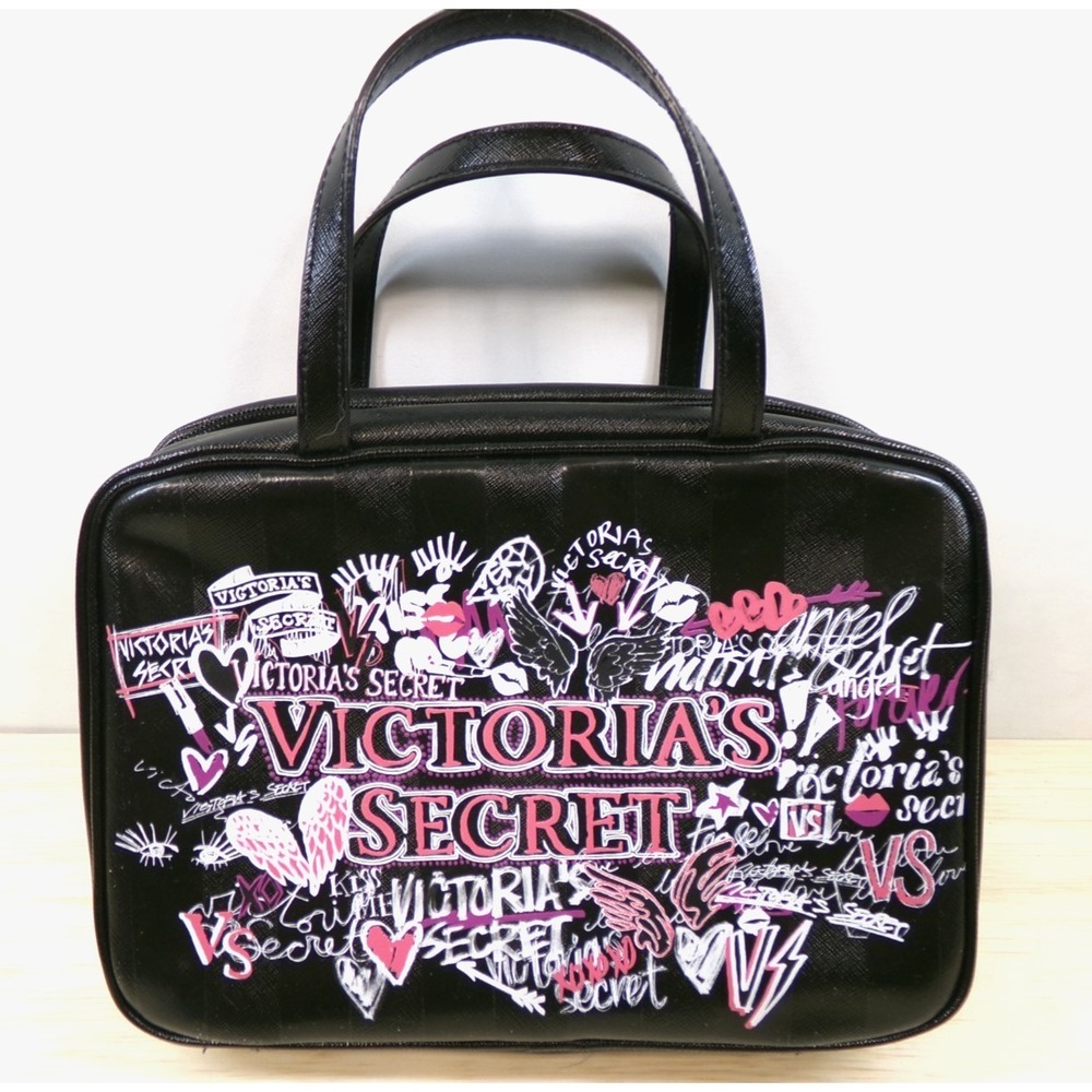 Victoria's Secret Graffiti Hang Up Toiletries Make Up‎ Cosmetics Travel Bag